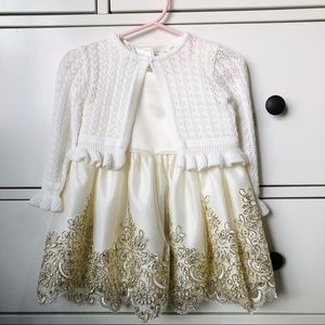 Size 18 month baby lace dress with cardigan set
